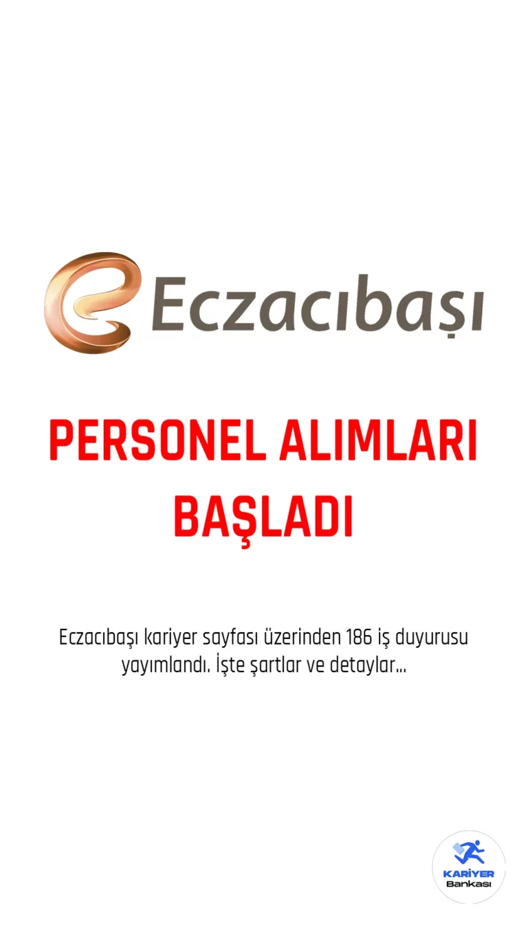Eczacıbaşı Grubu, farklı pozisyonlar için iş ilanları yayınladı. Farklı şehirlerde istihdam edilmek üzere binlerce personel alımı için yeni duyurular yayımlanmaya devam ediyor.