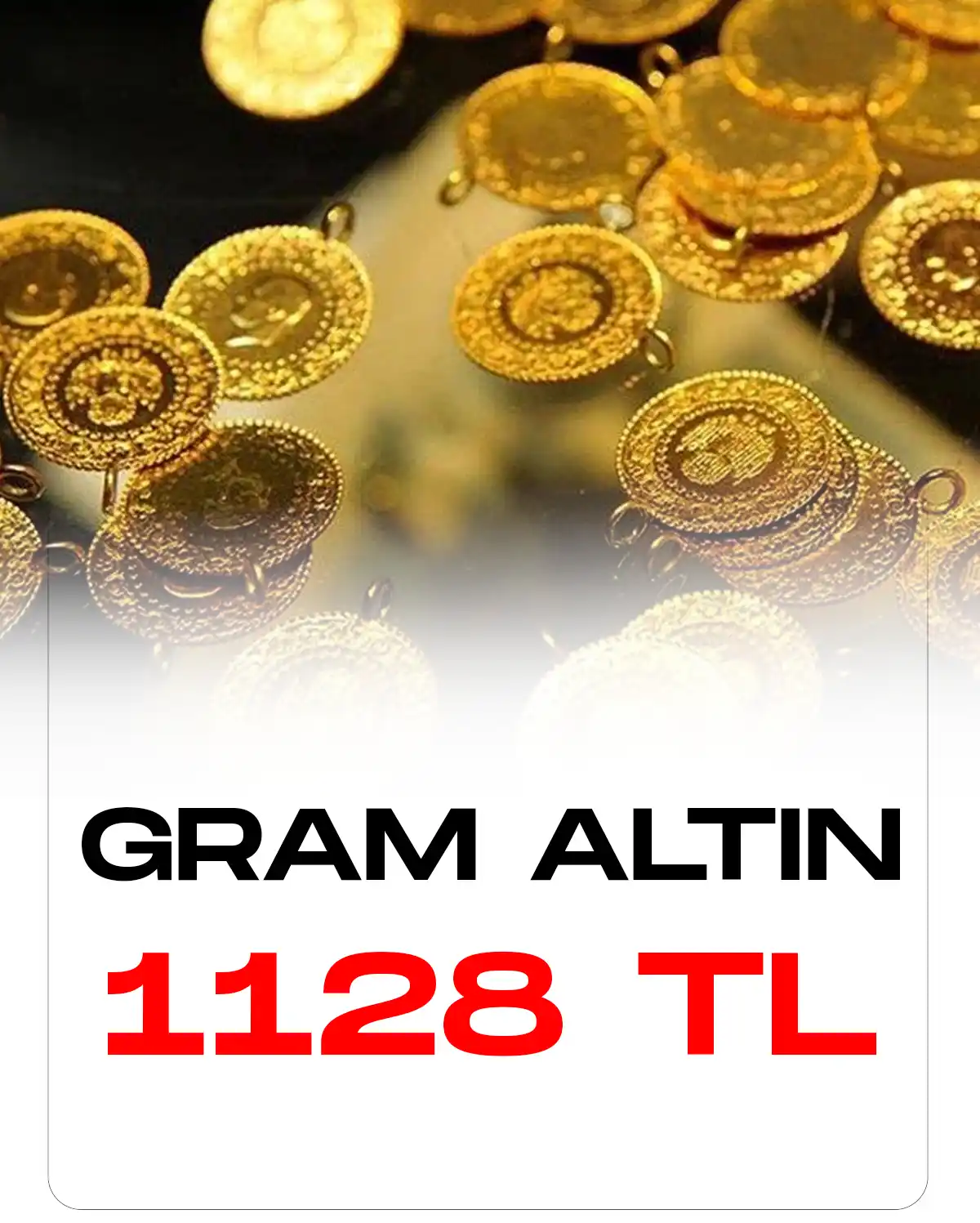 Gram altın 1128 TL'den işlem görüyor.