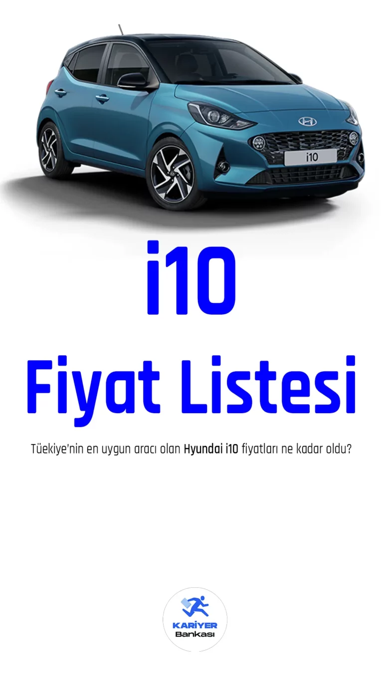 Hyundai i10 Şubat 2023 fiyat listesi yayımlandı.