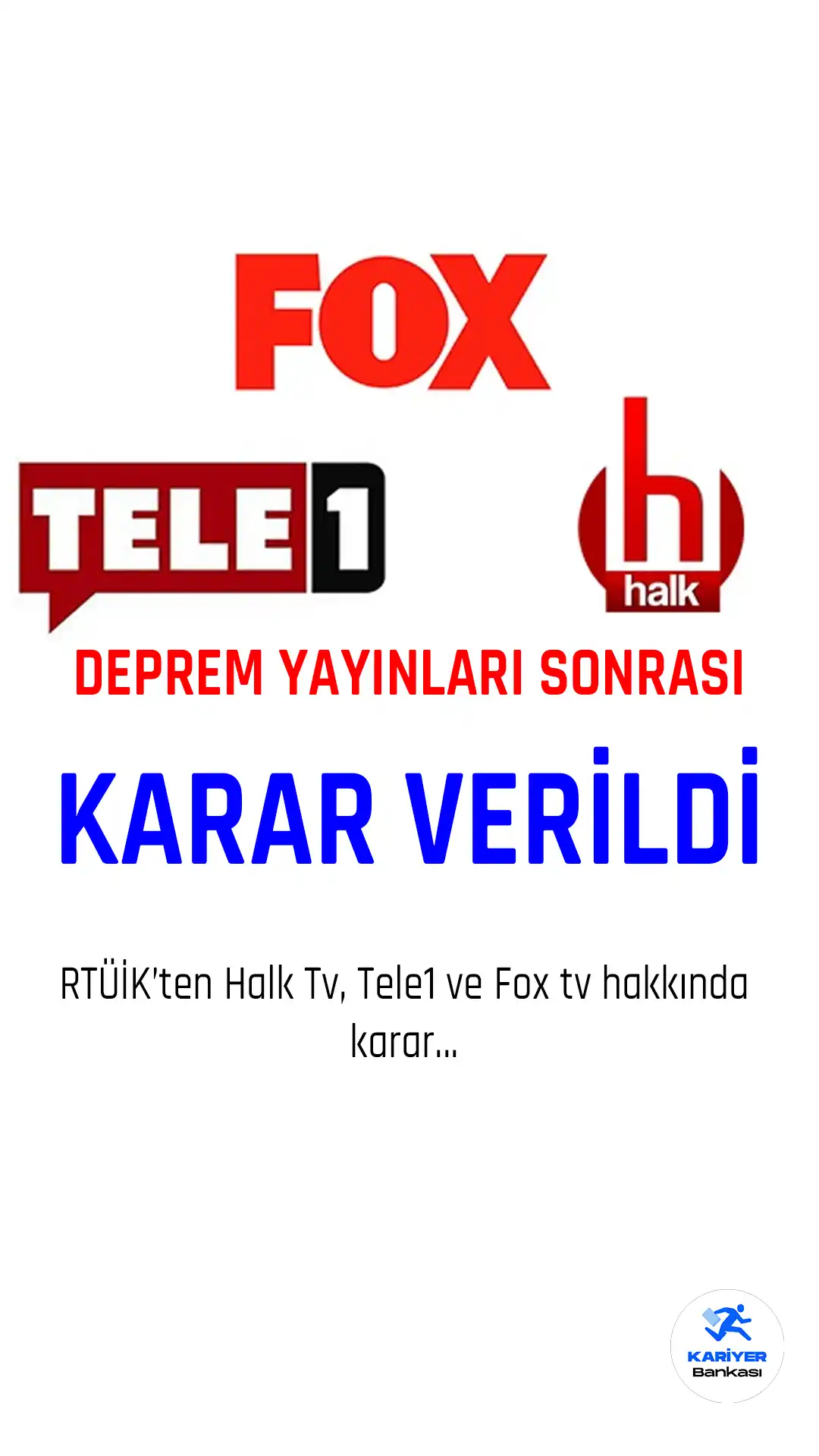Halk tv, Fox ve Tele1 hakkında Karar verildi
