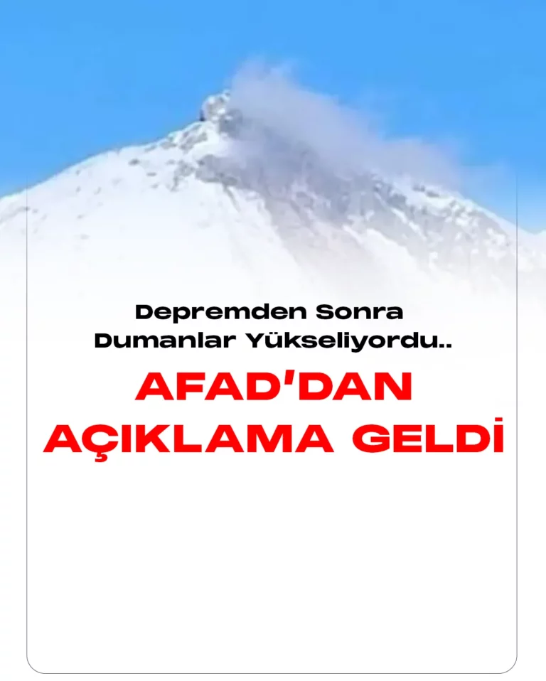 AFAD'dan Dumanların Yükseldiği Dağ ile İlgili Açıklama Geldi.