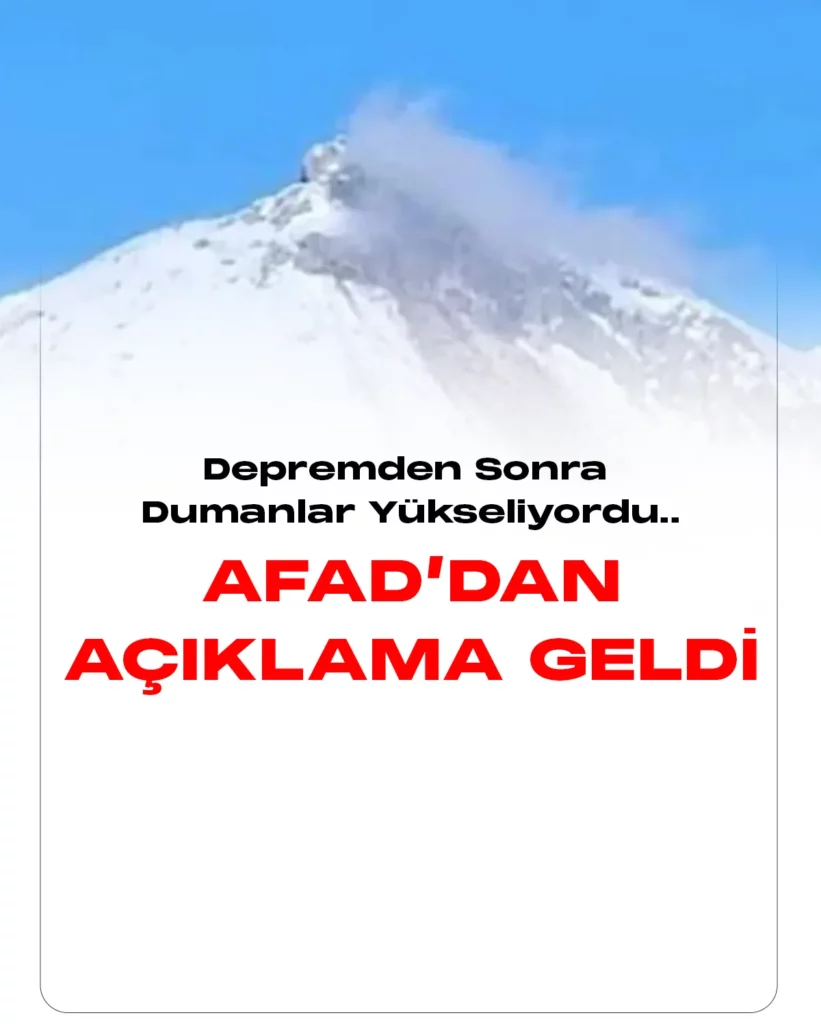 AFAD'dan Dumanların Yükseldiği Dağ ile İlgili Açıklama Geldi.