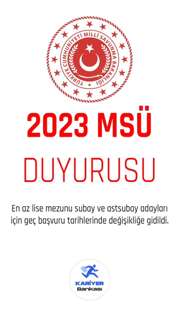 MSU 2023 duyurusu yayımlandı.