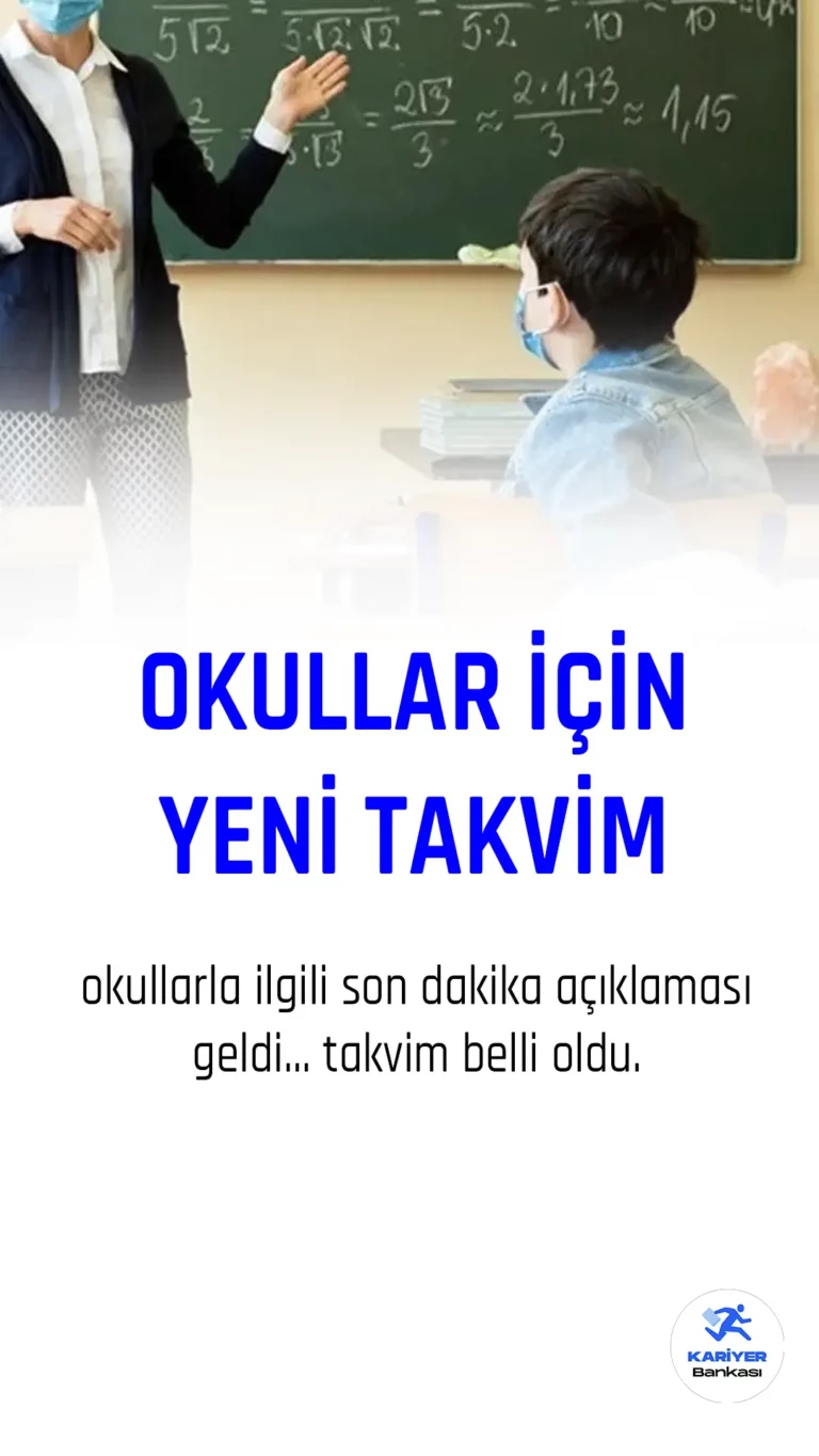 10 İlde Eğitim Öğretim Takvimi Belli Oldu