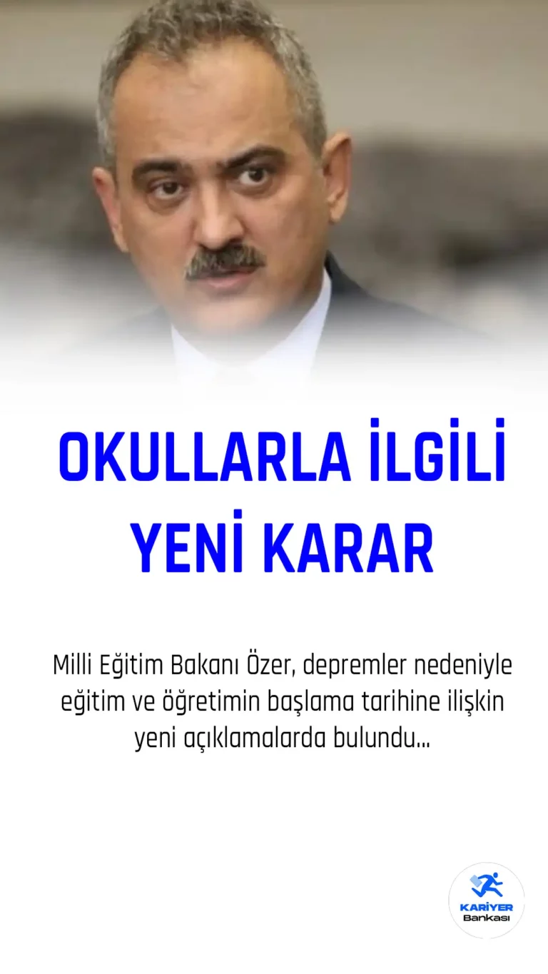 Adana’da Okullarla İlgili Son Dakika Kararı! Okulların Açılışı Ertelendi