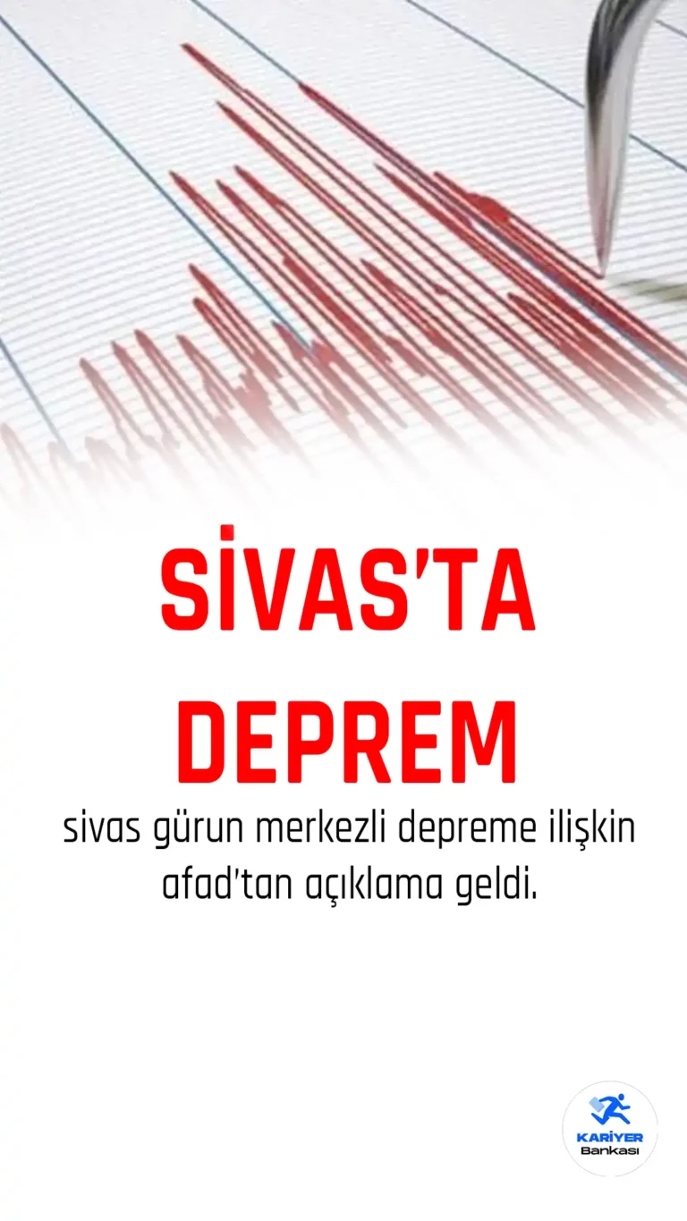 Sivas'ta meydana gelen depreme dair yeni bilgiler
