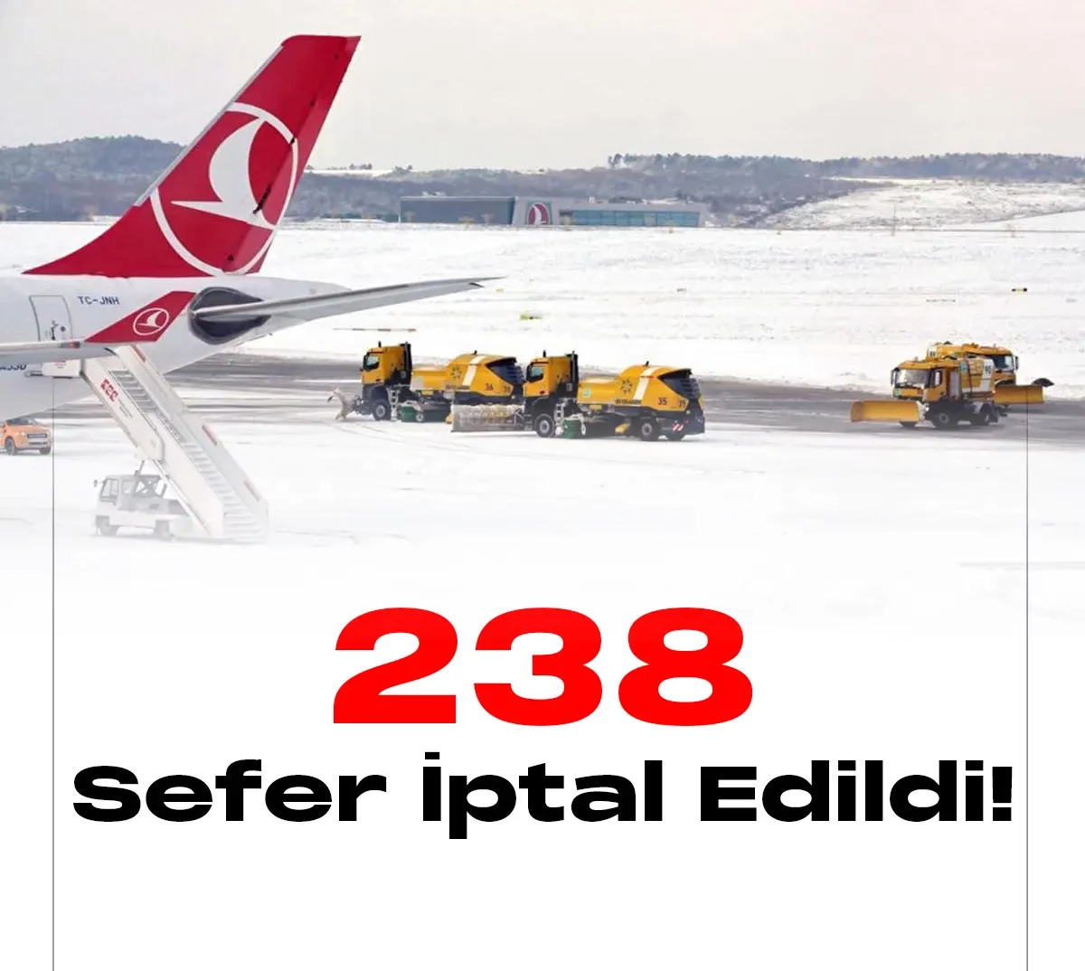 Türk Hava Yolları (THY) olumsuz hava koşulları nedeniyle 4-5 Şubat 2023 tarihli 238 seferini iptal ettiğini duyurdu.Türk Hava Yolları (THY) olumsuz hava koşulları nedeniyle 4-5 Şubat 2023 tarihli 238 seferini iptal ettiğini duyurdu.