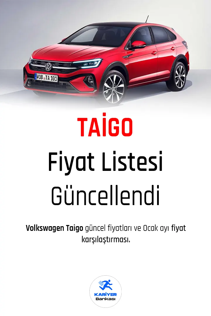 Volkswagen Taigo Şubat 2023 fiyat listesi yayımlandı.