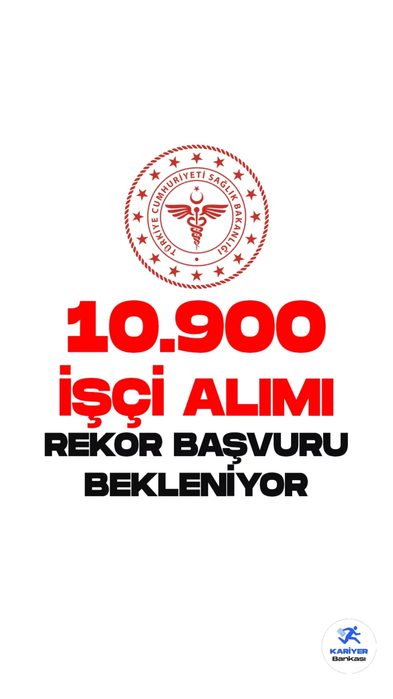Sağlık Bakanlığının bugün yayımlanan 10.900 işçi alımı duyurusuna rekor başvuru bekleniyor. Yayımlanan duyuruda, güvenlik görevlisi, temizlik görevlisi, klinik destek elemanı, hasta karşılama ve yönlendirme görevlisi, elektrikçi, marangoz, ısıtma ve sıhhi tesisatçı, inşaat boyacısı/boyacı, biyomedikal cihaz teknolojileri servis destek elemanı, bilgisayar sistem kurulum bakım onarım ve arıza giderme elemanı unvanlarında olmak üzere 10 bin 900 sürekli işçi alımı yapılacağı aktarıldı. Başvuru yapacak adayların genel şartların yanı sıra, özel şartları da taşımaları gerektiği kaydedildi.