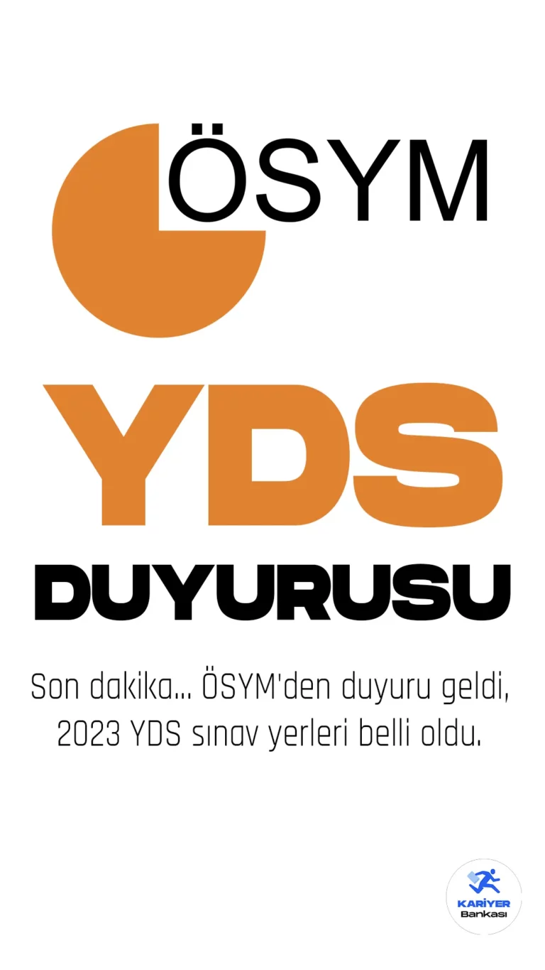 2023 YDS/1 Sınav Giriş Belgeleri Erişime Açıldı