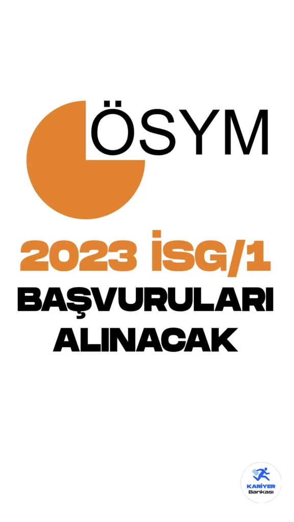 ÖSYM, 2023 İSG/1 başvuru işlemlerinin başladığını duyurdu. ÖSYM'nin resmi sayfasından yapılan duyuruda, İSG/1 için sınav başvurularının 27 Mart-30 Mart tarihleri arasında alınacağı belirtiliyor.