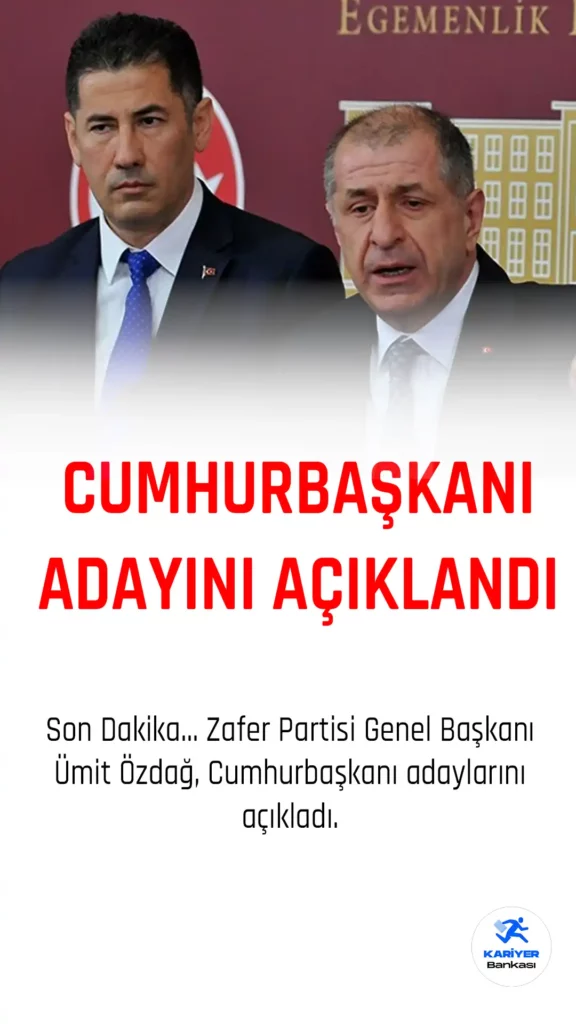 Ümit Özdağ, Cumhurbaşkanı Adayı Olarak Sinan Oğan’ı Açıkladı