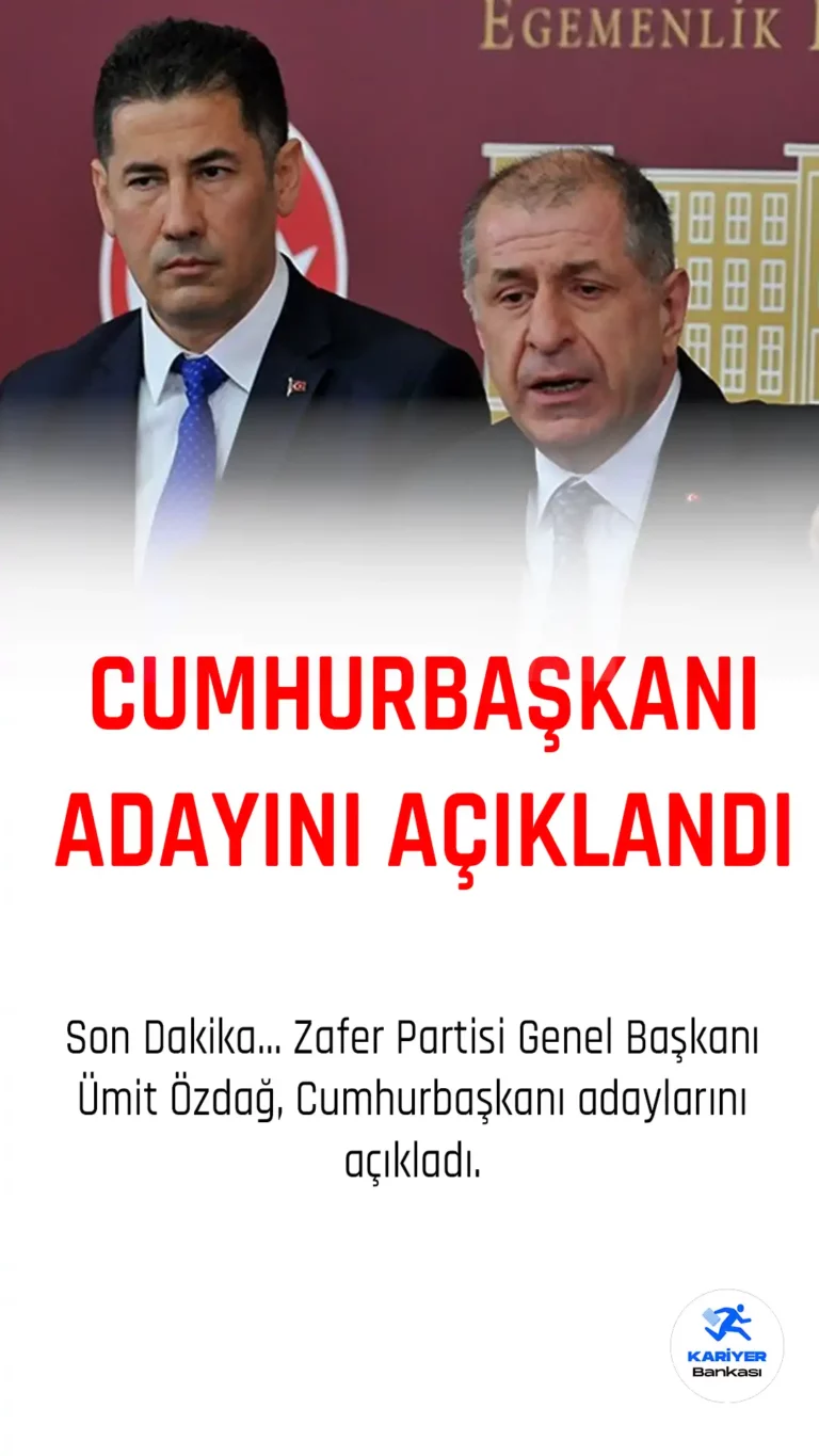 Ümit Özdağ, Cumhurbaşkanı Adayı Olarak Sinan Oğan’ı Açıkladı