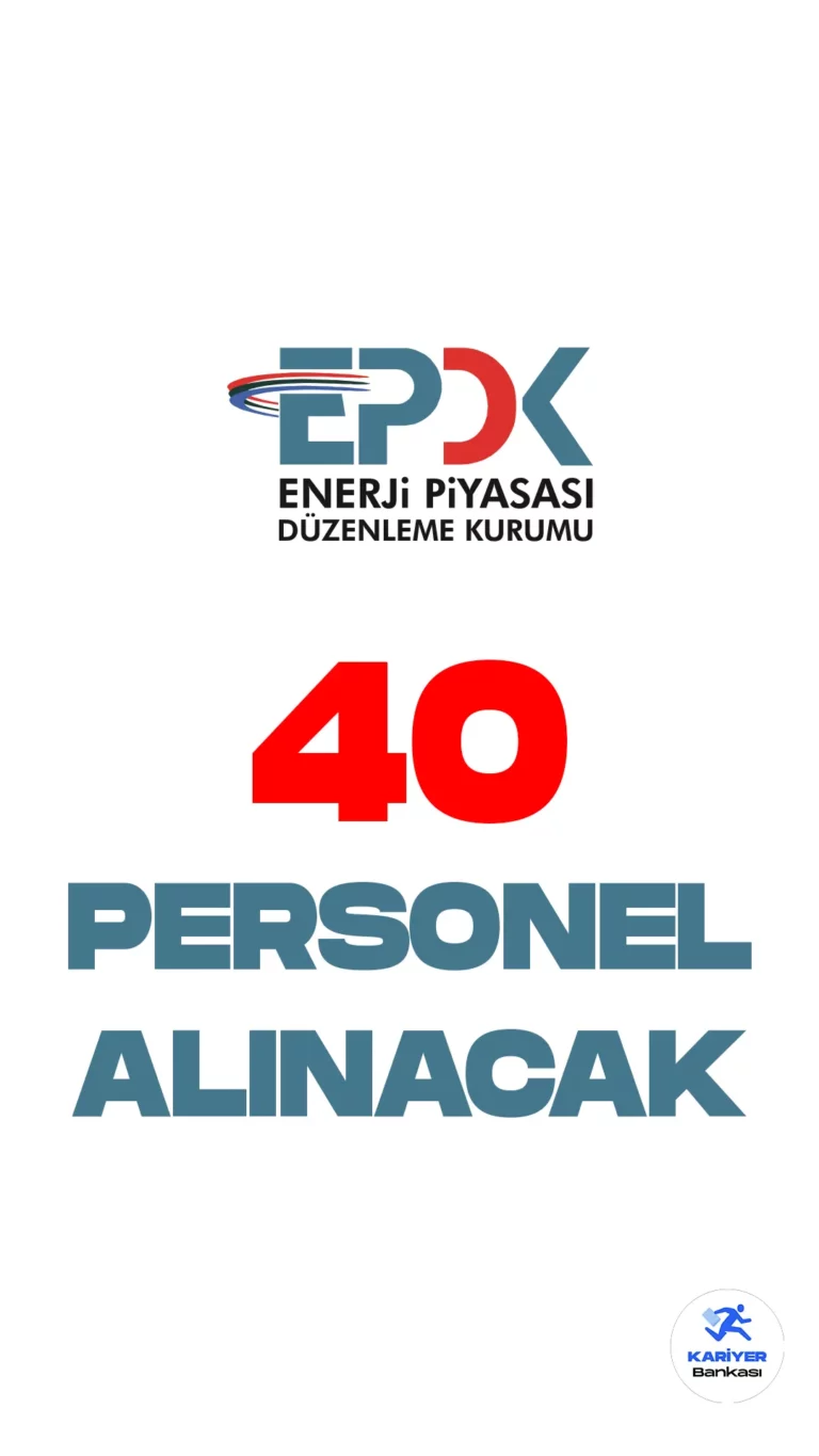 Enerji Piyasası Düzenleme Kurumu personel alımı duyurusu yayımlandı. Resmi Gazete'nin 26 Mart 2023 tarihli sayısında yayımlanan duyuruya göre, Enerji Piyasası Düzenleme Kurumuna sınavla 40 enerji uzman yardımcısı unvanında meslek personeli alımı yapılacağı aktarıldı.Enerji uzman yardımcısı alımı sınavının 6 Mayıs 2023 tarihinde Ankara'da yapılacağı kaydedildi. Başvuracak adayların belirtilen genel ve özel şartları dikkatle incelemesi gerekmektedir.