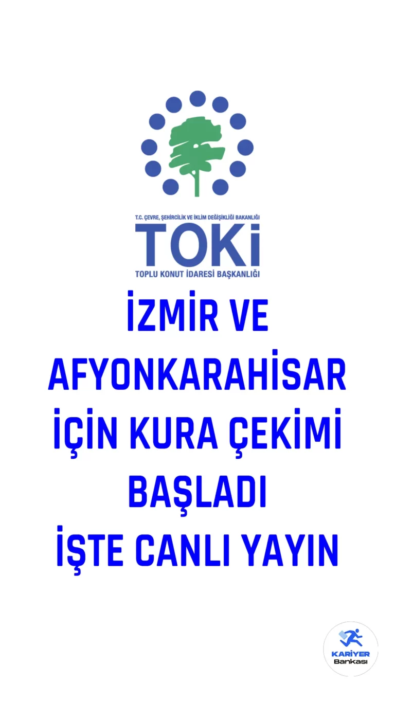 TOKİ İzmir ve Afyonkarahisar Kura Çekimi Başladı.TOKİ 250 bin sosyal konut projesinden kuralar çekilmeye devam ediyor. 9 Mart 2023 tarihli TOKİ kura listesinde İzmir ve Afyonkarahisar illeri var.