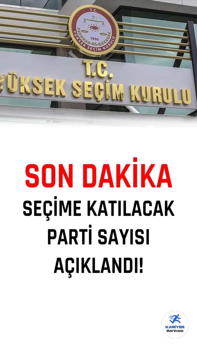 Son Dakika...14 Mayıs'ta gerçekleştirilecek Cumhurbaşkanlığı ve 28. dönem Milletvekili seçimlerine 36 siyasi parti katılacak. YSK Başkanı , basın mensuplarına yaptığı açıklamada 14 Mayıs'taki seçimlerde oy verme işleminin saat 08.00 itibariyle başlayacağını ve 17.00'de sona ereceğini söyledi.