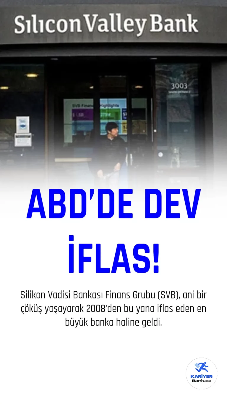 Silikon Vadisi Bankası Finans Grubu (SVB), ani bir çöküş yaşayarak 2008'den bu yana iflas eden en büyük banka haline geldi.