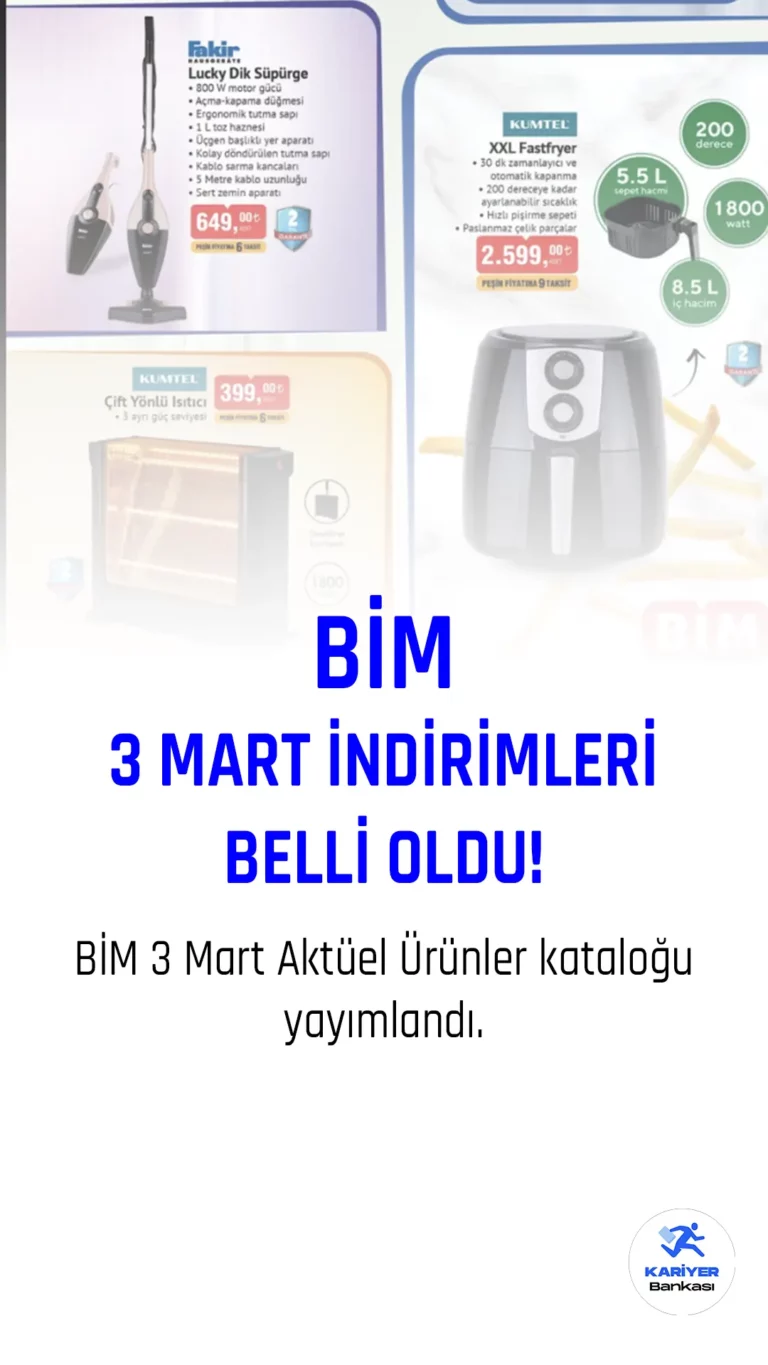 BİM aktüel ürünler kataloğundaki indirimler belli oldu.