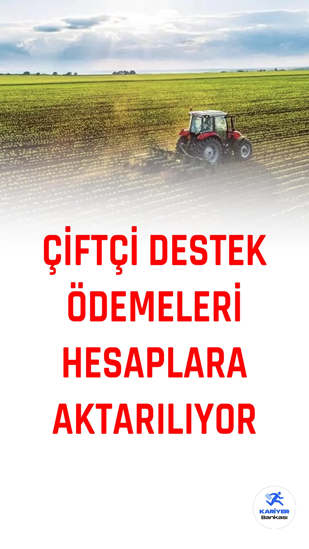 Tarım ve Orman Bakanı Vahit Kirişci, bugün 1 milyar 438 milyon 299 bin 580 liralık tarımsal destekleme ödemelerinin çiftçilerin hesaplarına aktarılacağını açıkladı.