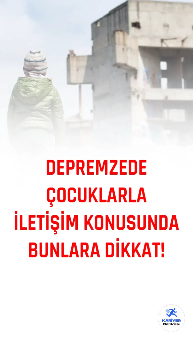 Deprem, çocuklar için korkutucu ve travmatik bir deneyim olabilir. Depremde hayatta kalan çocuklar, kaybedilen aile üyeleri, evleri ve eşyaları nedeniyle ciddi stres yaşayabilirler. Bu nedenle, doğru yaklaşımla çocukların duygusal olarak toparlanmalarına yardımcı olmak çok önemlidir.