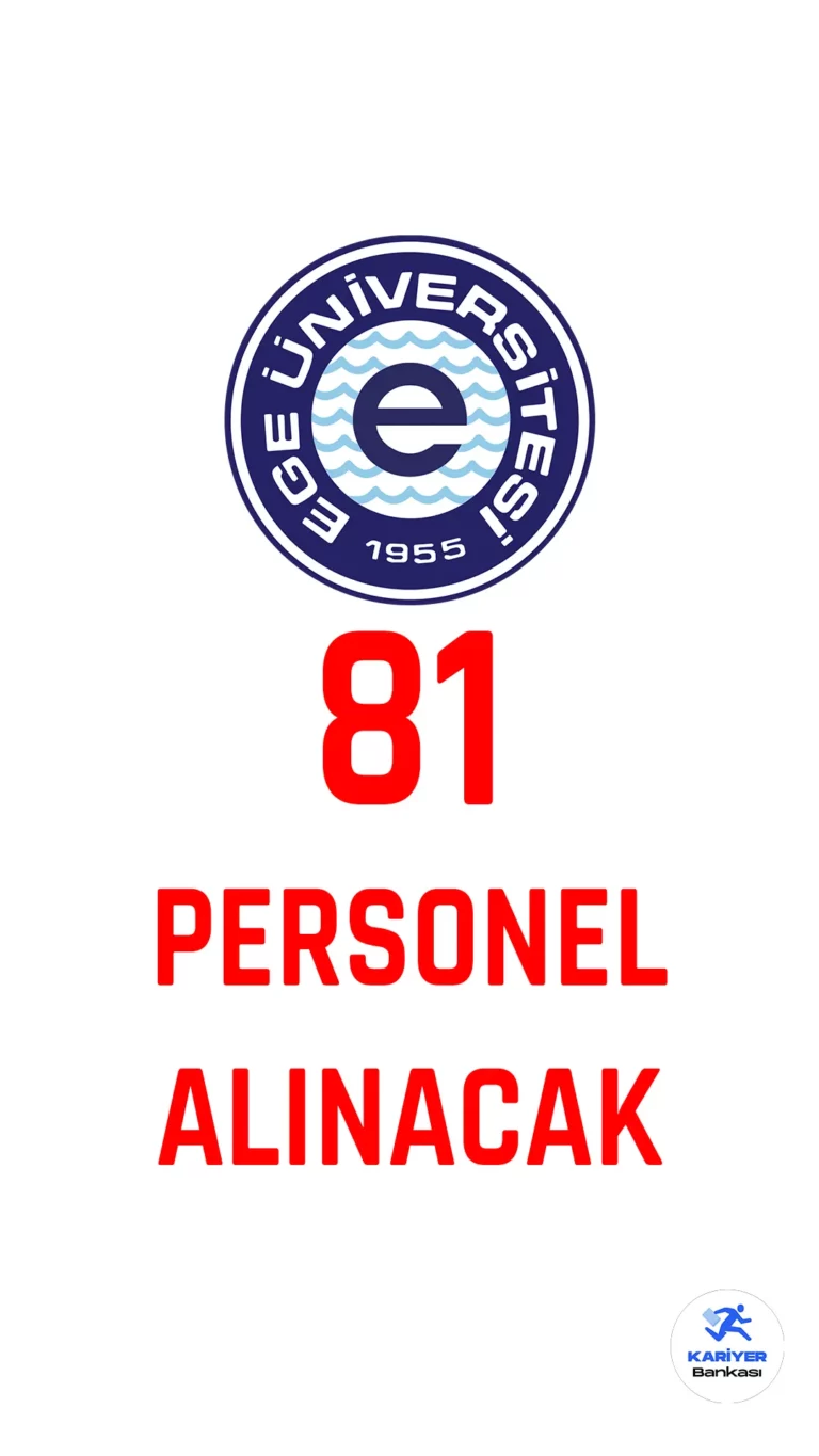 Ege Üniversitesi 81 personel alımı duyurusu yayımlandı. Cumhurbaşkanlığı SBB Kamu ilan sitesinden yayımlanan duyuruya göre, Üniversiteye hemşire, sağlık teknikeri, çocuk gelişimcisi ve destek personeli unvanlarında sözleşmeli personel alınacak.Başvuru yapacak adayların belirtilen genel ve özel şartları taşıması gerekmektedir.