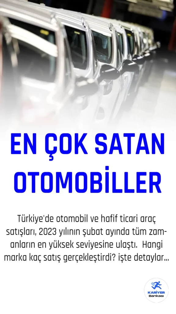 Türkiye'de en çok satan otomobiller belli oldu.
