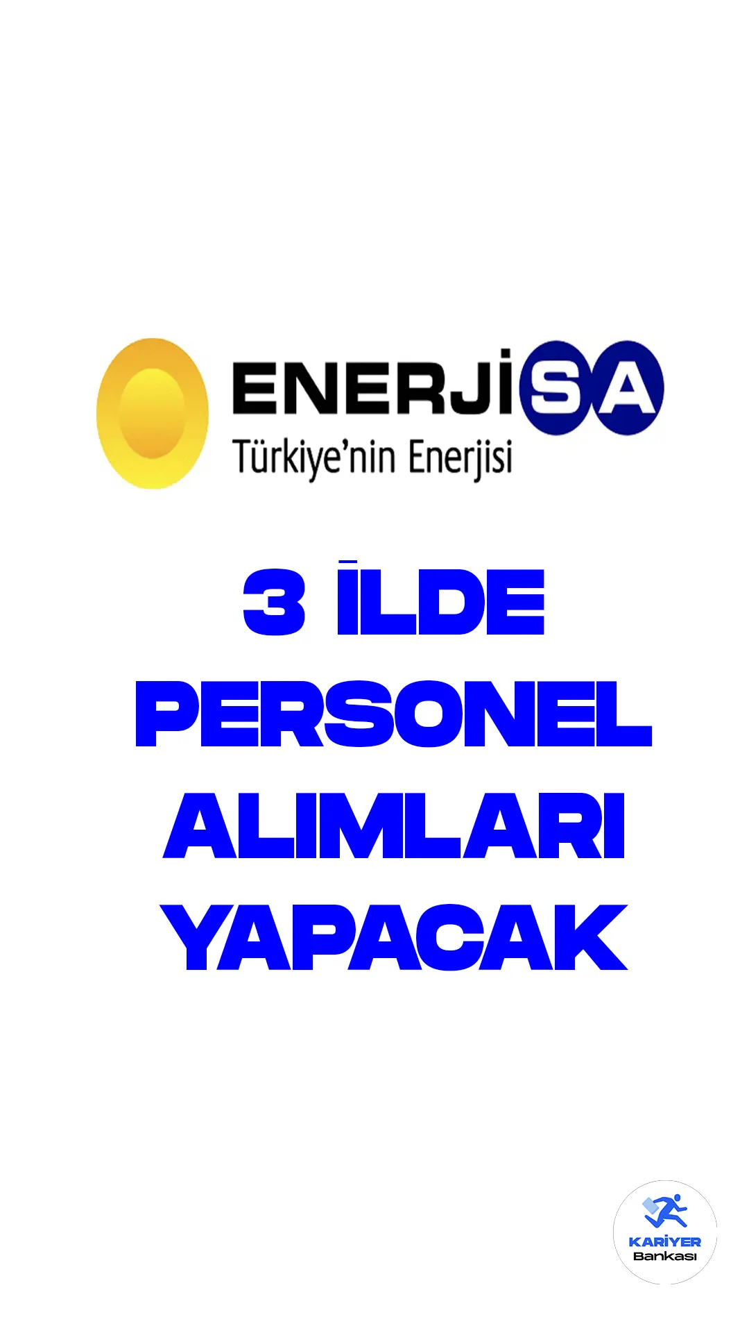 Enerjisa, Ankara, Kastamonu, Zonguldak'da personel alımı yapacağını duyurdu. Şirketin yayımladığı personel alımı duyurularına göre, farklı pozisyonlarda açık pozisyonlar bulunuyor.