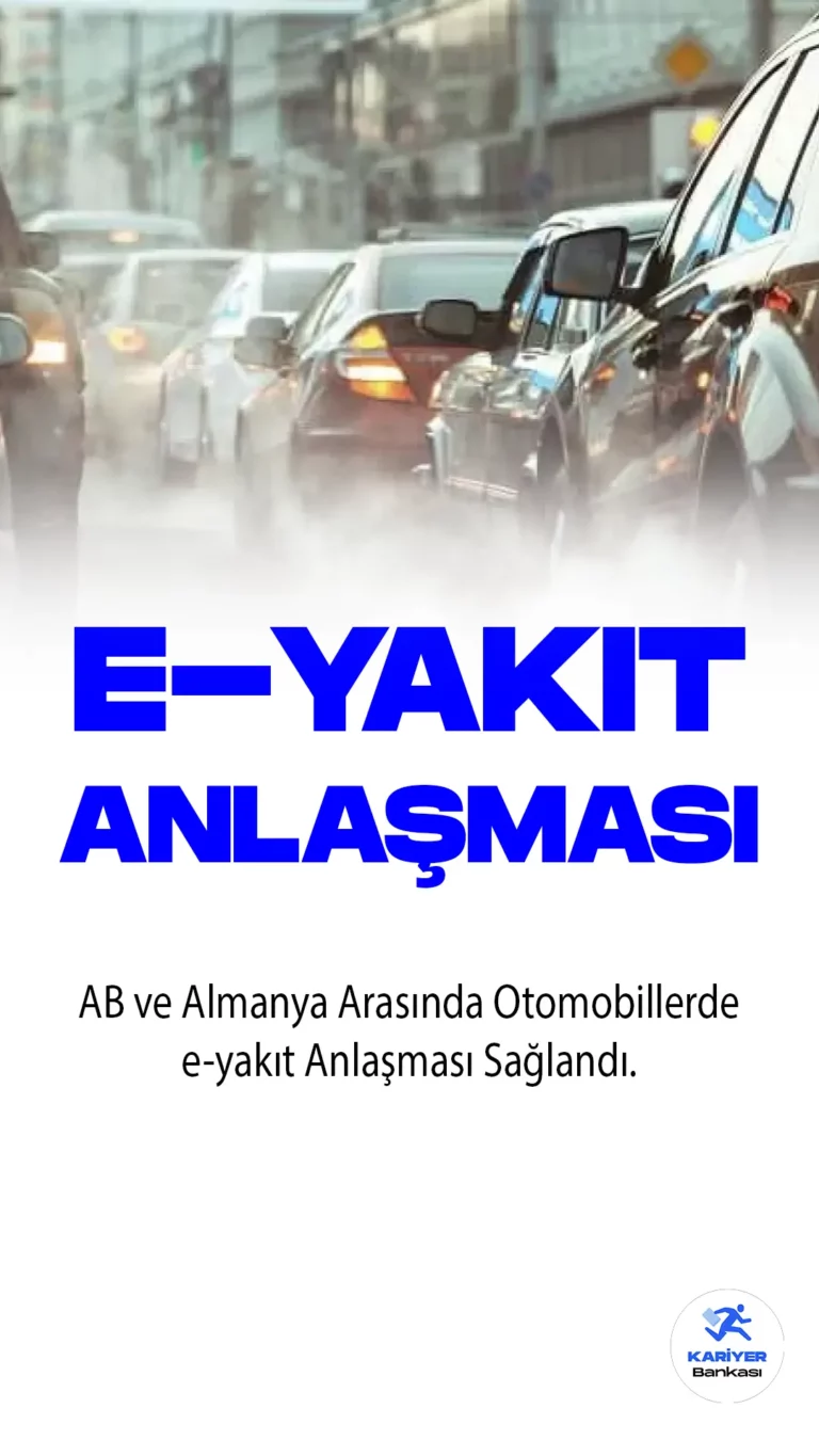Avrupa Birliği (AB) Komisyonu Başkan Yardımcısı Frans Timmermans, sosyal medya hesabından yaptığı açıklamada, Almanya ile otomobillerde e-yakıt kullanımı konusunda anlaşmaya vardıklarını duyurdu.