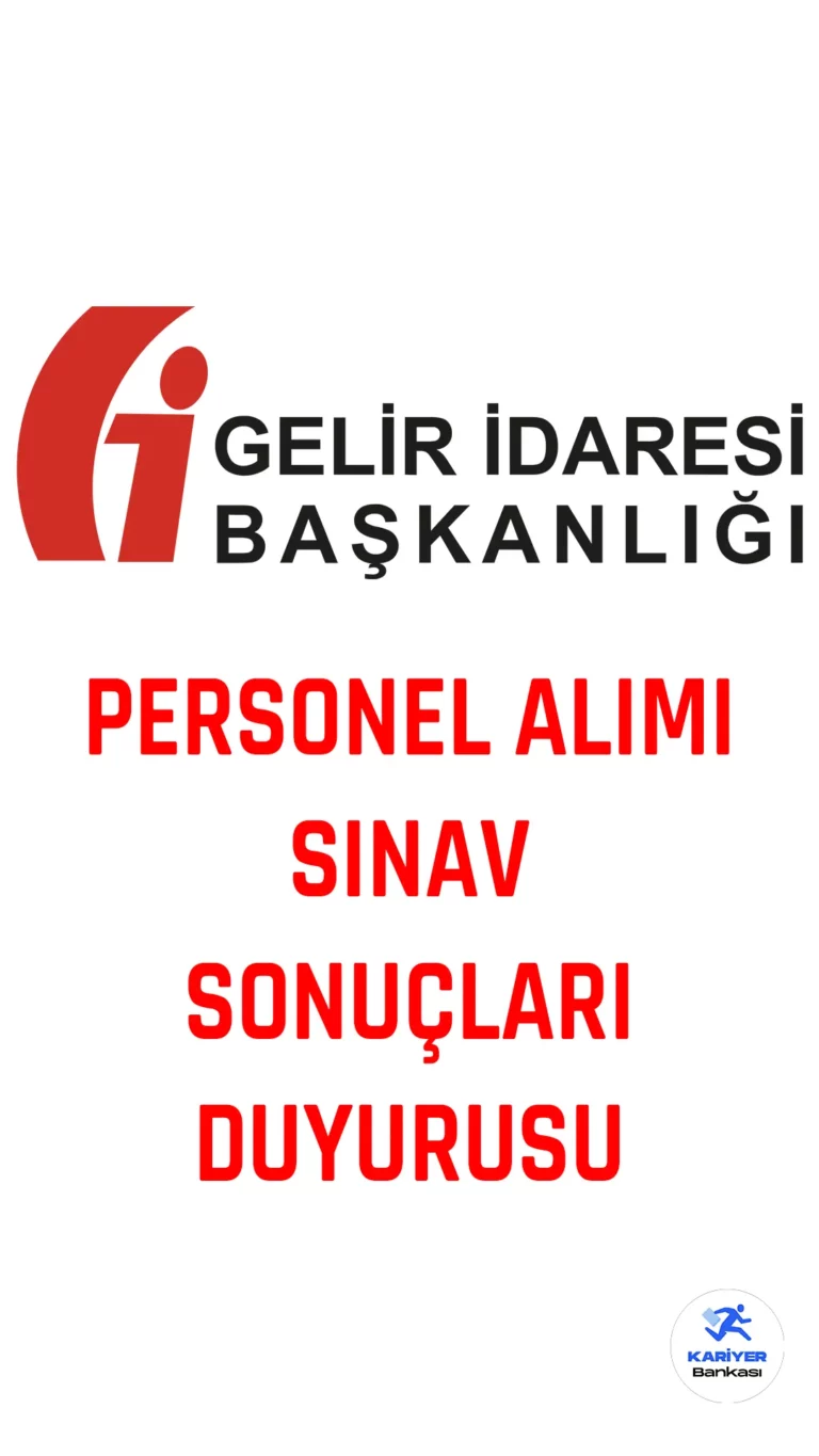 Gelir İdaresi Başkanlığı personel alımı sınav sonuçları açıklandı. Gelir İdaresi Başkanlığı resmi sayfasından yayımlanan duyurularda tekniker, destek personeli, şoför, koruma ve güvenlik görevlisi, avukat ve unvan değişikliği sınav sonuçlarının açıklandığı aktarıldı.
