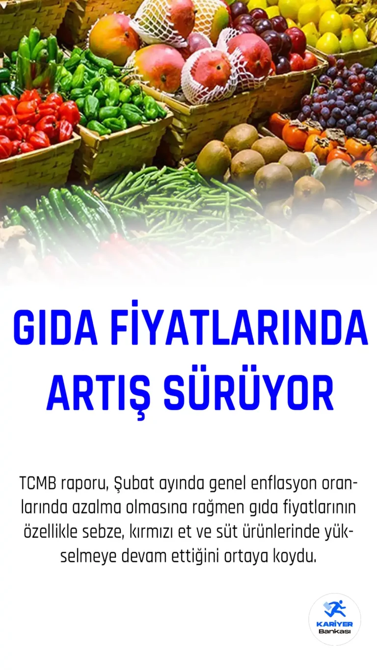 TCMB, Şubat Ayı Enflasyon Raporunu Açıkladı: Gıda Fiyatlarındaki Artış Devam Ediyor