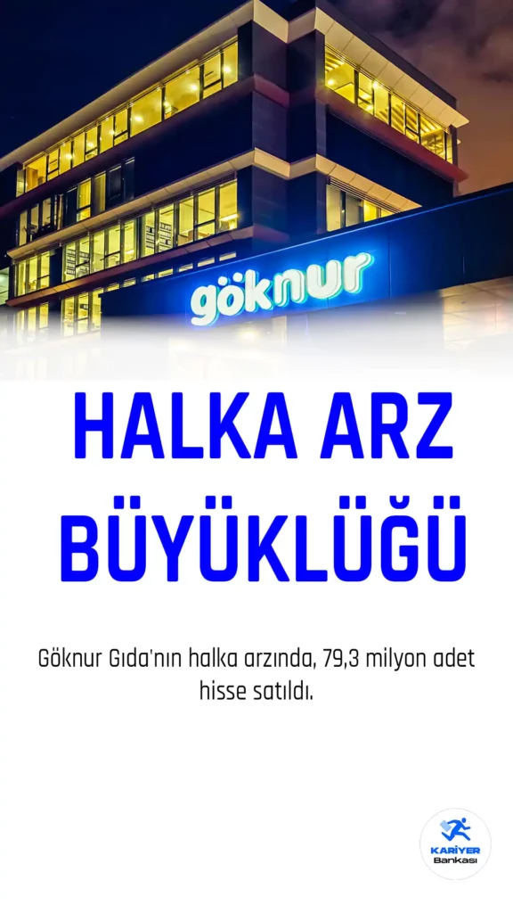 göknur gıda halka arz büyüklüğü açıklandı