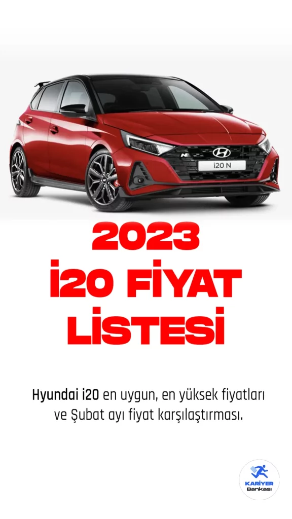 Hyundai i20 fiyat listesi yayımlandı!Hyundai i20, Güney Kore merkezli otomobil üreticisi Hyundai tarafından üretilen bir hatchback modelidir. İlk olarak 2008 yılında piyasaya sürülen i20, o zamandan beri sürekli olarak yenilendi ve geliştirildi. 2020 yılında yenilenen modeliyle birlikte i20, modern bir tasarımı ve güncellenen teknolojileriyle öne çıkmaktadır.