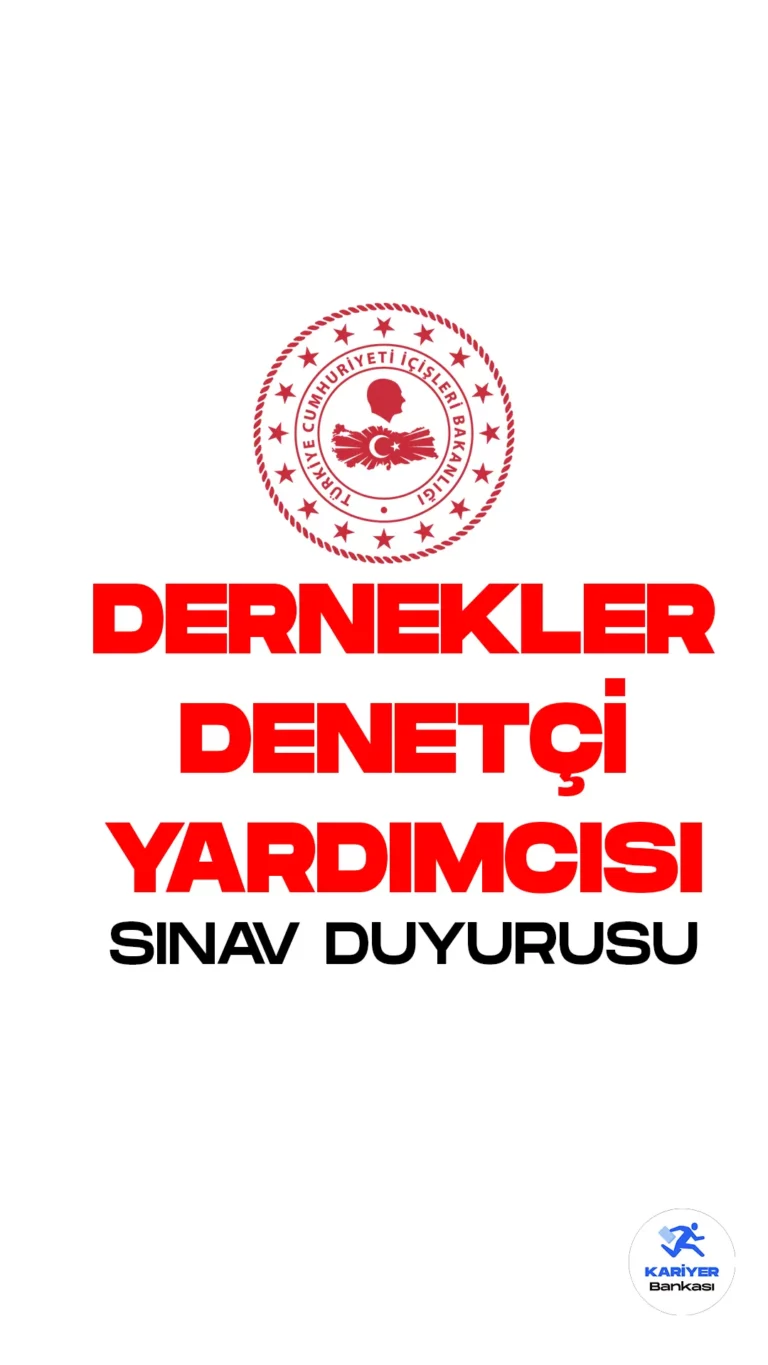 İçişleri Bakanlığı Dernekler Denetçi Yardımcısı alımı için sınav tarihlerini duyurdu. İçişleri Bakanlığınca yapılan duyuruda, 6-10 Şubat tarihlerinde yapılması planlanan sınavların ertelendiği hatırlatılarak, sınavlar için belirlenen yeni tarih aralığının 20-22 şubat olduğu vurgulandı.
