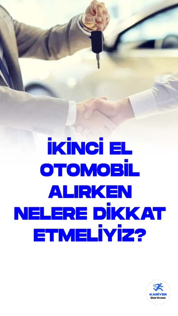 İkinci el otomobil piyasası her geçen gün büyümeye devam ediyor. Buna bağlı olarak, alıcıların dikkat etmesi gereken önemli noktalar da artıyor. İşte ikinci el otomobil almadan önce bütçe planlaması, araştırma, ekspertiz kontrolü, test sürüşü, ruhsat ve sigorta kontrolü gibi aşamaları dikkatlice tamamlamak önemlidir.