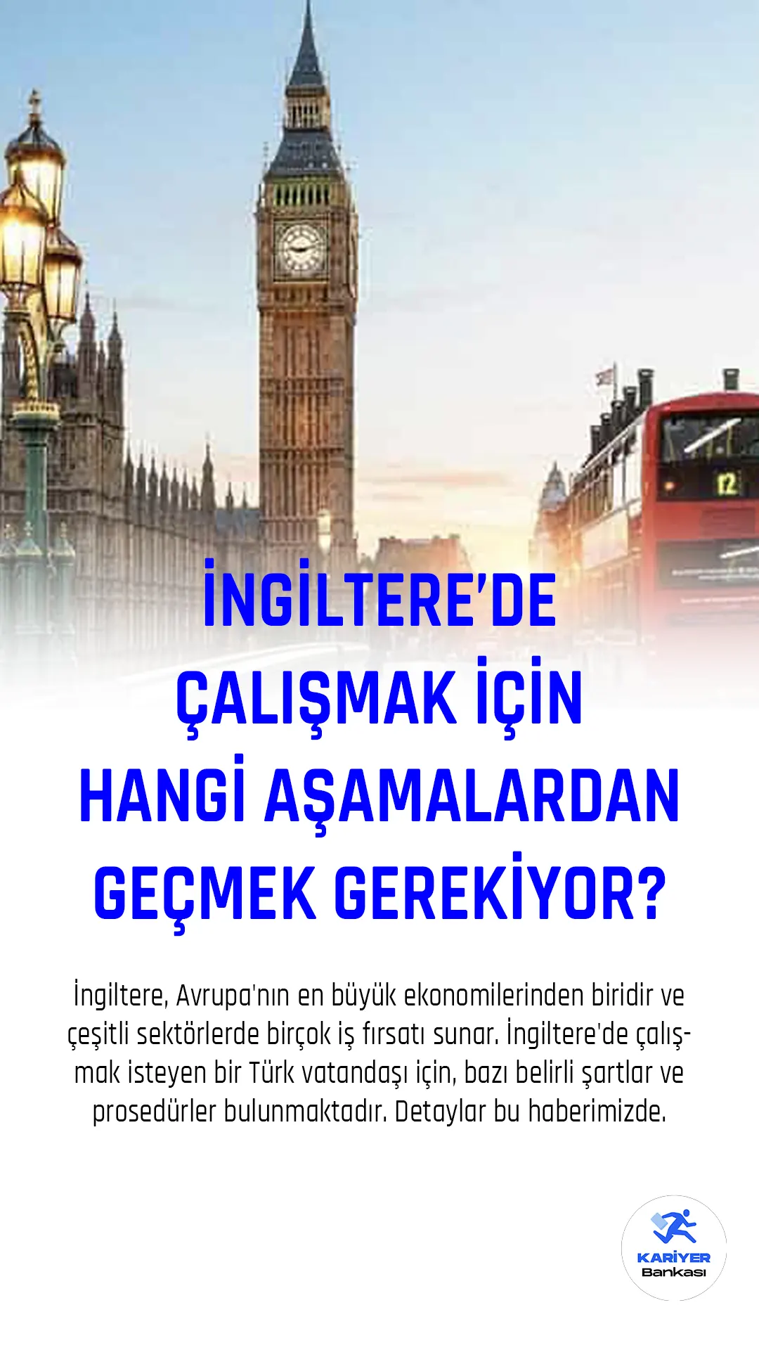 İngiltere, Avrupa'nın en büyük ekonomilerinden biridir ve çeşitli sektörlerde birçok iş fırsatı sunar. İngiltere'de çalışmak isteyen bir Türk vatandaşı için, bazı belirli şartlar ve prosedürler bulunmaktadır.