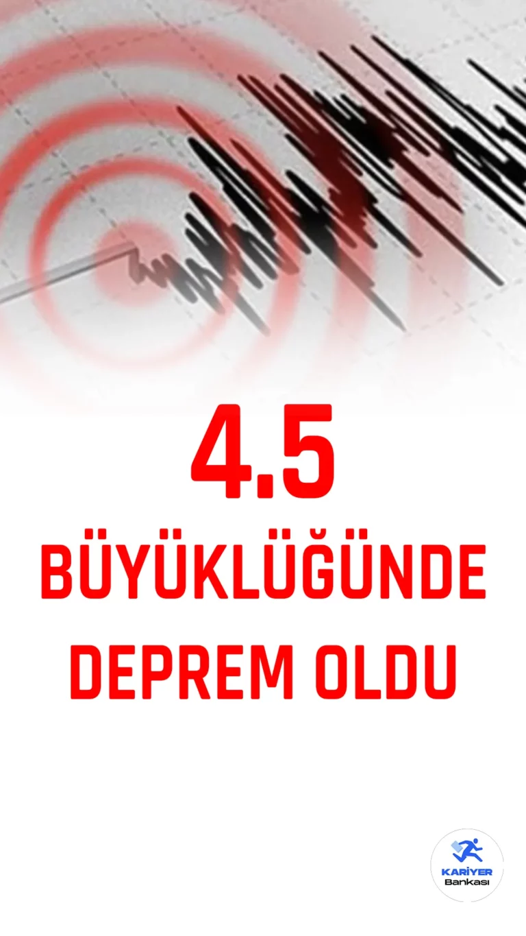Son dakika..İskenderun Körfezinde 4.5 Büyüklüğünde Deprem Oldu. İçişleri Bakanlığı Afet ve Acil Durum Yönetimi Başkanlığı sosyal medya hesa..