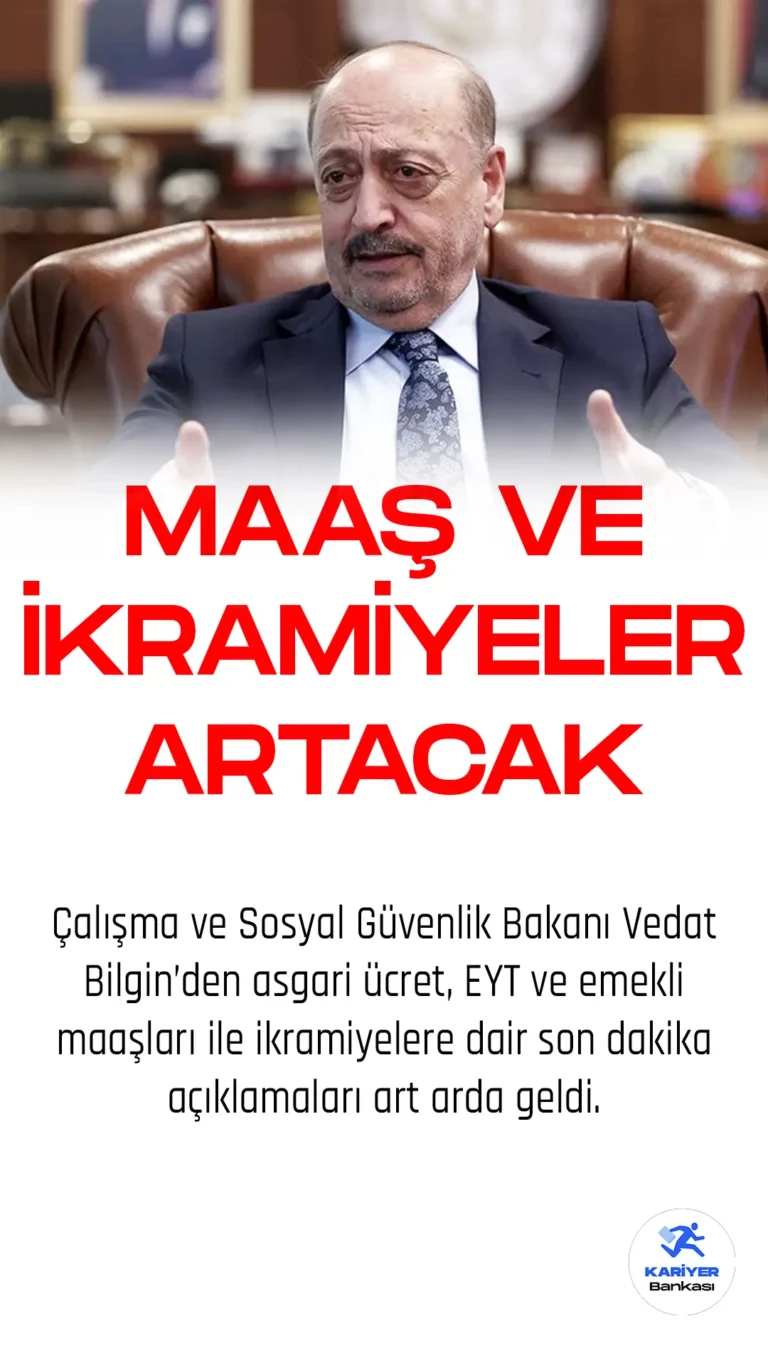 Emekli maaşı ve ikramiyelerine zam geliyor.