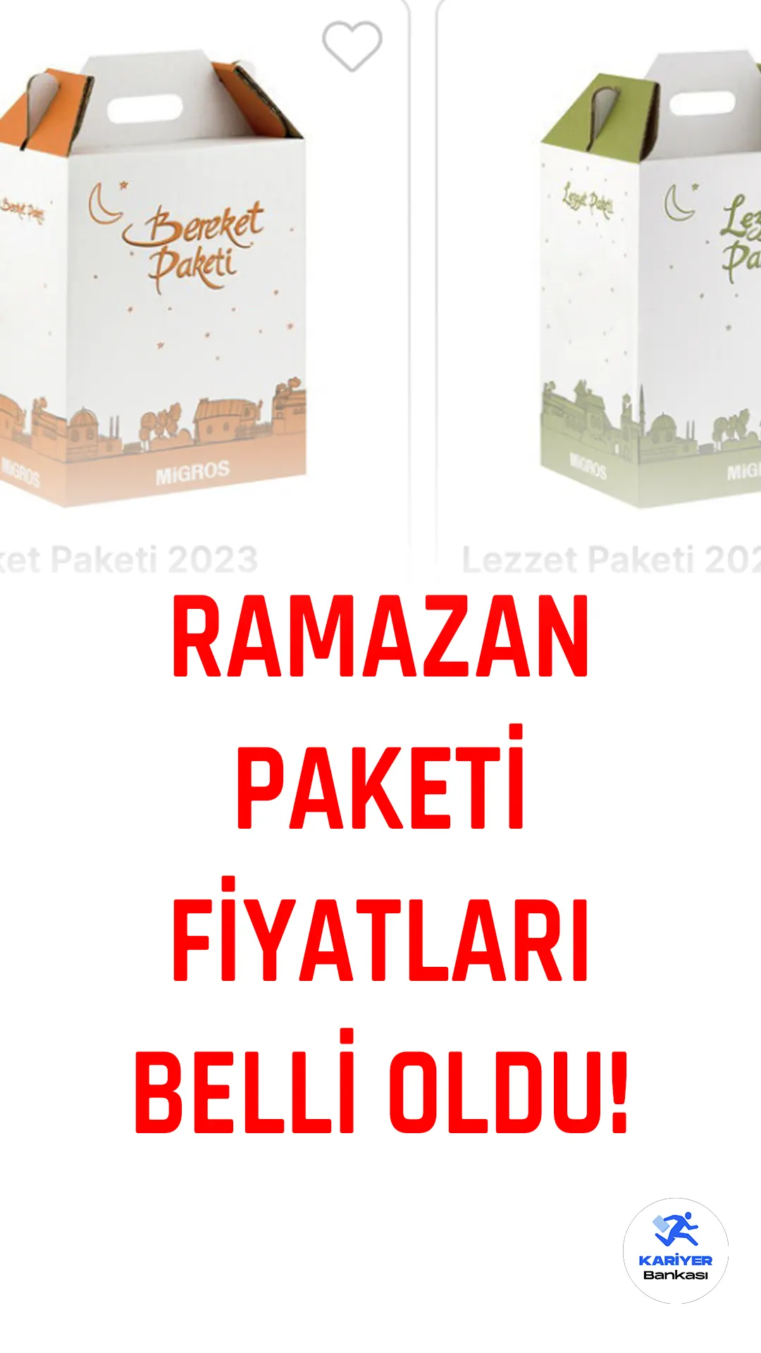 Migros Ramazan Paketi fiyatları belli oldu! Ramazan'a günler kala, popüler marketler Ramazan Kolileri hazırlamaya başladı. Birçok firma Ramazan ayında çalışanlarına yardım amaçlı Ramazan Paketleri hazırlatıyor. Mübarek Ramazan ayında, Ramazan Paketleri ihtiyaç sahibi olanlar için çok faydalı oluyor.