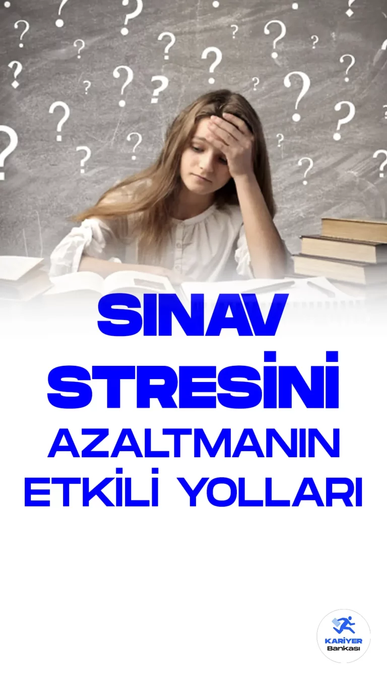 Sınav stresiyle başa çıkmanın yolları nelerdir? Hangi teknikler stres azaltmada etkilidir? Sınav öncesinde nasıl daha rahat hissedebilirim? İşte sınav stresini azaltmanın etkili yollarını içeren bir rehber.