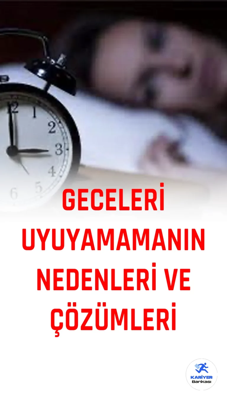 Uyku, sağlıklı bir yaşam için önemli bir unsurdur. Ancak, birçok insan gece uyuyamama veya uykusuzluk sorunuyla karşı karşıya kalır.