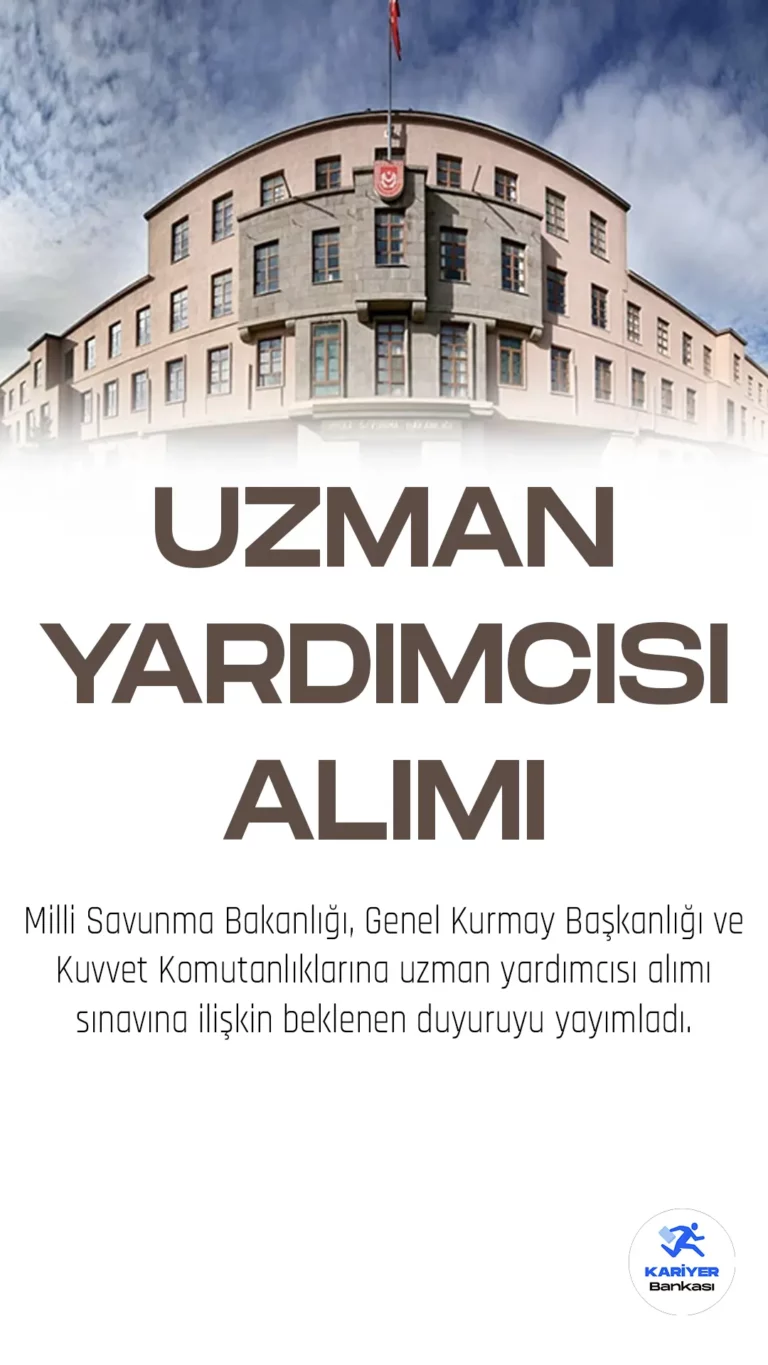 Milli Savunma Bakanlığı Uzman yardımcısı alımı sınav sonuçları.