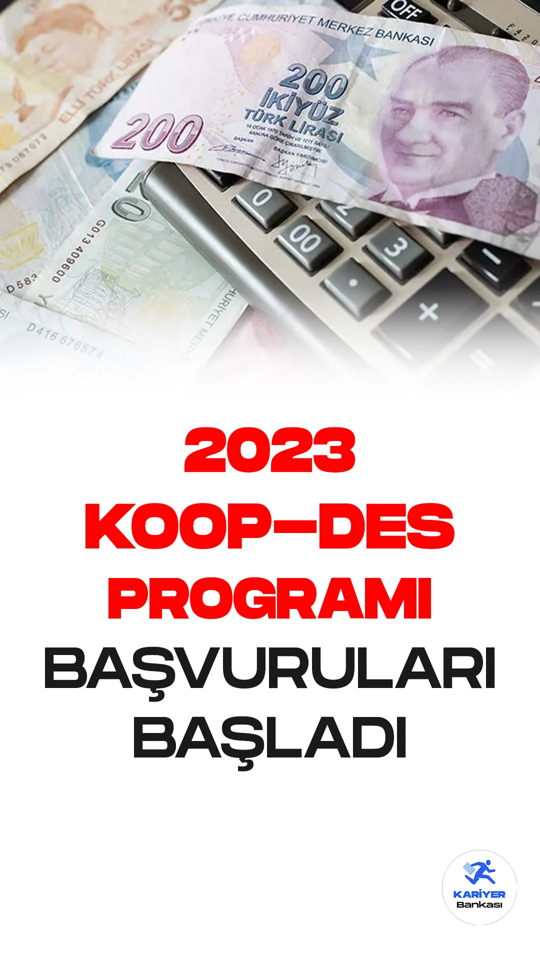 2023 KOOP-DES Programı Başvuruları Başladı.Başvuruları 28 Nisan'a kadar sürecek olan Kooperatiflerin Desteklenmesi Programı (KOOP-DES) ile kooperatif ve üst kuruluşların üretim ve istihdama katkısı olacak yatırım projeleri desteklenecek.