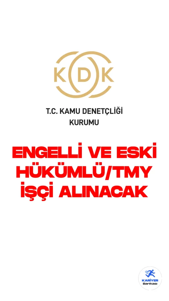 Kamu Denetçiliği Kurumu işçi alımı duyurusu yayımlandı. 1