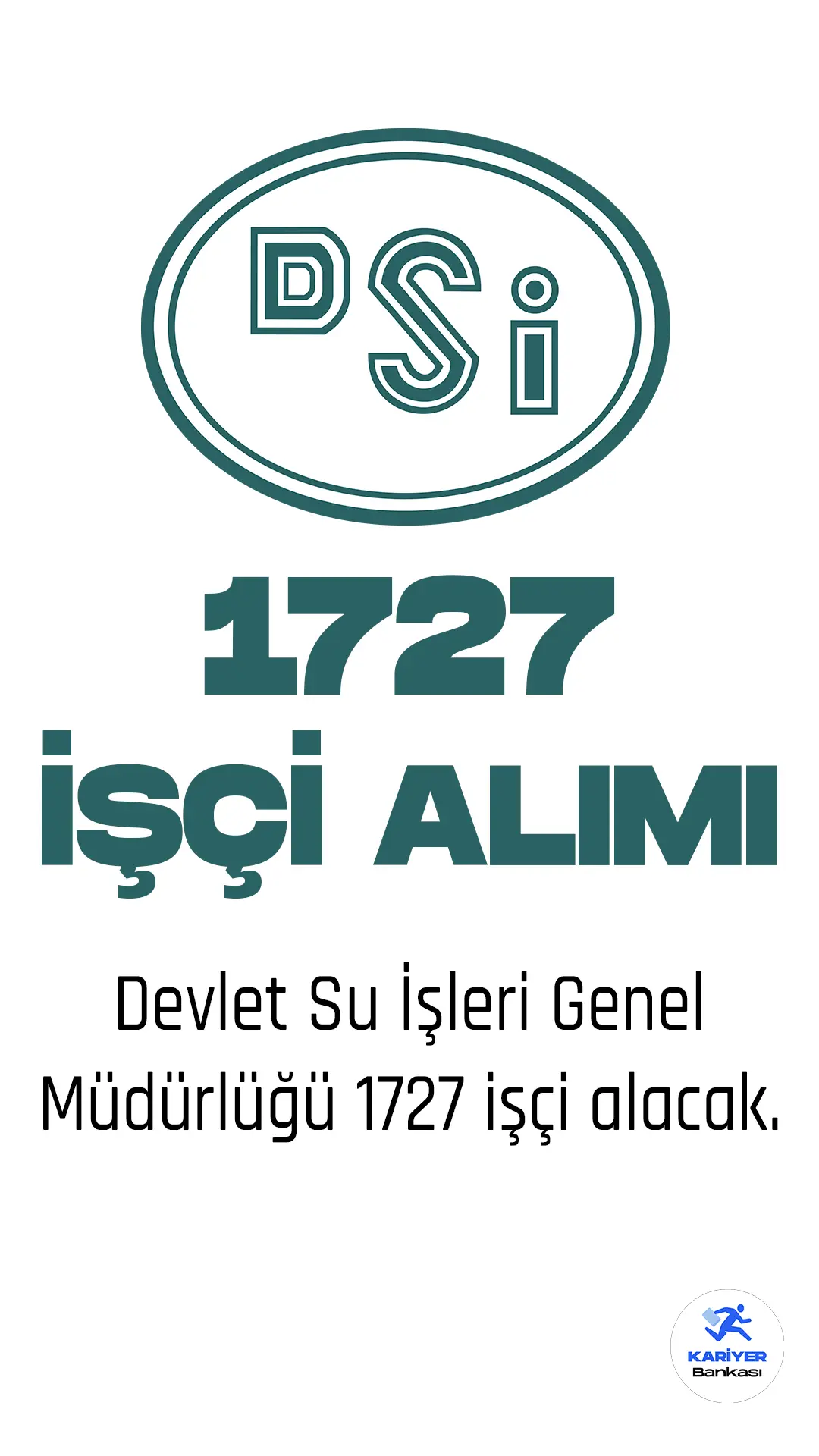DSİ 1727 işçi alımı yapacak. Açıklama, Tarım ve Orman Bakanı Vahit Kirişçi'den geldi. Başvurular, Nisan-Mayıs aylarında alınacak.