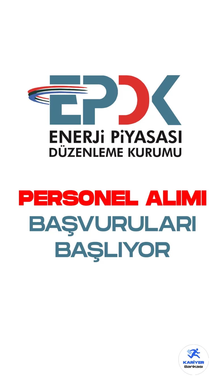 Enerji Piyasası Düzenleme Kurumu (EPDK) personel alımı başvuruları 7 Nisan'da başlıyor. 27 Mart tarihli duyuruda, Enerji Piyasası Düzenleme Kurumuna sınavla 40 enerji uzman yardımcısı alımı yapılacağı aktarıldı. Giriş sınavını yazılı ve sözlü olmak üzere iki aşamalı olarak yapılacağı kaydedildi.Başvuru yapacak adayların şartları dikkatle incelemesi gerekmektedir.