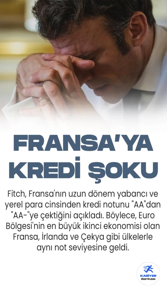 Fransa Cumhurbaşkanı Emmanuel Macron, kamu maliyesini desteklemeye çalışan revizyonlarla siyasi olarak zor durumda bulunuyor. Uluslararası kredi derecelendirme kuruluşu Fitch, ülkenin kredi notunu düşürerek Macron'a bir darbe vurdu.