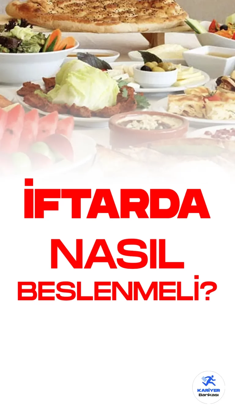 İftarda Ne Yenilmeli, Nasıl Beslenmeliyiz?Ramazan ayında iftar saati geldiğinde, vücudunuzun gün boyunca almış olduğu besinlerden dolayı açlık hissiyle karşı karşıya kalabilirsiniz. İftar yemeğini hazırlarken, sağlıklı ve dengeli beslenmeye özen göstermeniz önemlidir.