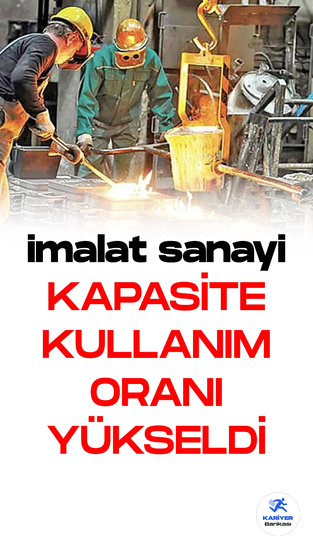 TCMB verilerine göre, Türkiye'de imalat sanayisi genelinde kapasite kullanım oranı (KKO) nisanda yüzde 75,4 seviyesine yükseldi.