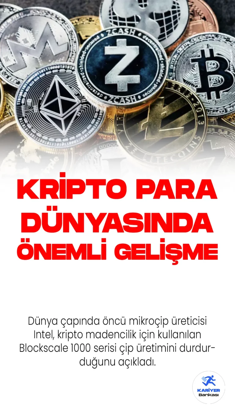 Dünya çapında öncü mikroçip üreticisi Intel, kripto madencilik için kullanılan Blockscale 1000 serisi çip üretimini durdurduğunu açıkladı.