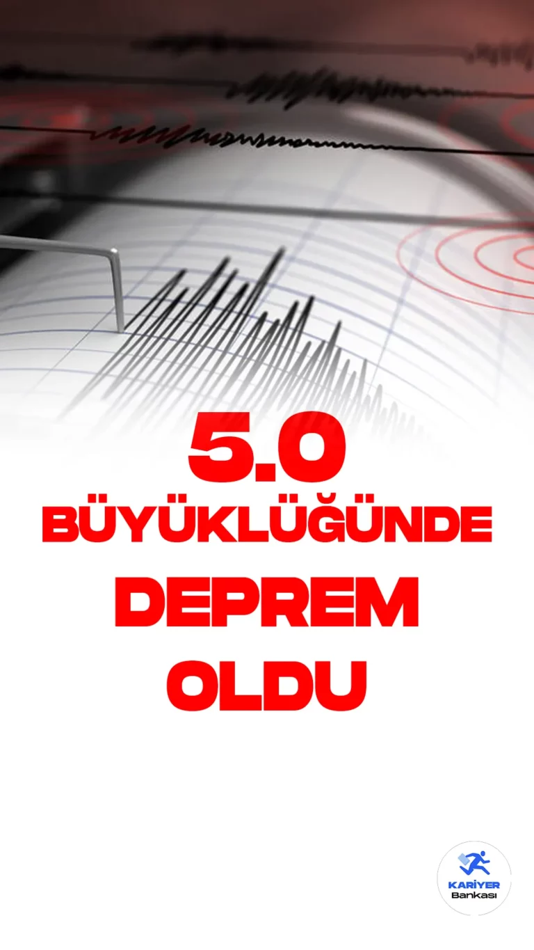 Son Dakika: Muğla'da 5.0 Büyüklüğünde Deprem Oldu. İçişleri Bakanlığı Afet ve Acil Durum Yönetimi Başkanlığı resmi sayfasından yayımlanan bilgilere göre, Muğla'nın Datça ilçesinden 5.0 büyüklüğünde deprem meydana geldi.